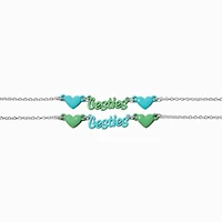 Best Friends Blue & Green Besties Chain Bracelets - 2 Pack