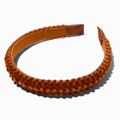 Amber Velvet Braided Headband