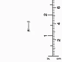 Stainless Steel Cubic Zirconia Changeable Flat Back 16G Tragus Earrings - 5 Pack