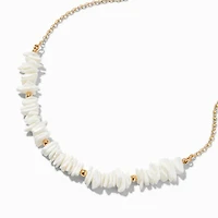 White Puka Shell Choker Necklace
