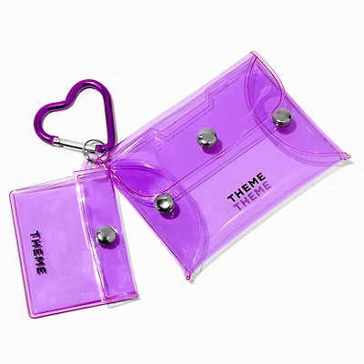 T H E M E x Claire's Purple Heart Keychain Pouch - 2 Pack