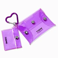 T H E M E x Claire's Purple Heart Keychain Pouch - 2 Pack