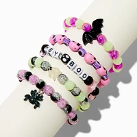 Halloween Creepville Glow in the Dark Beaded Stretch Bracelets - 5 Pack