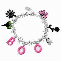 "Boo" Halloween Charm Barbed Wire Bracelet
