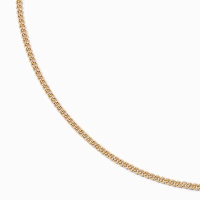 Gold-tone Curb Chain Necklace