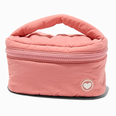 Pinky Heart Puffy Makeup Bag
