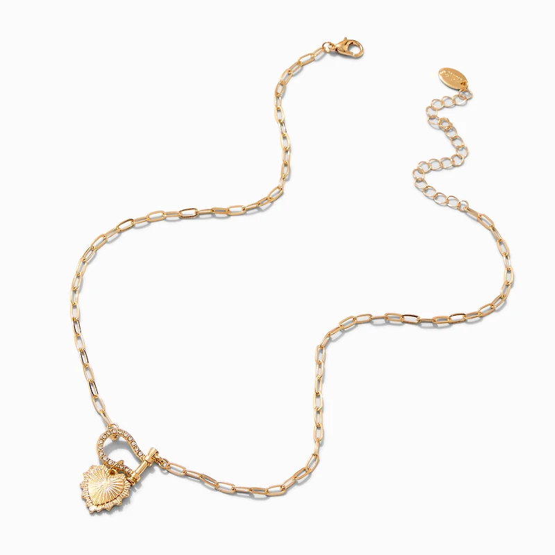 Gold-tone Heart Pendant Necklace