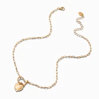Gold-tone Heart Pendant Necklace