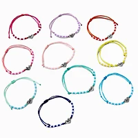 Best Friends Heart Adjustable Bracelets - 10 Pack