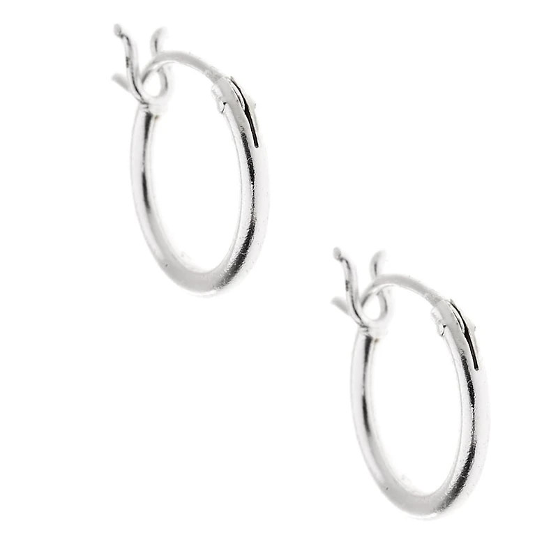 C LUXE by Claire's Sterling Silver Cubic Zirconia Stud & Hoop Earrings - 3 Pack