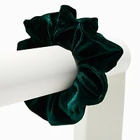 Dark Green Velvet Hair Scrunchie