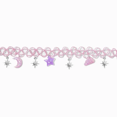Purple Celestial Charm Tattoo Choker Necklace