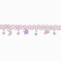 Purple Celestial Charm Tattoo Choker Necklace