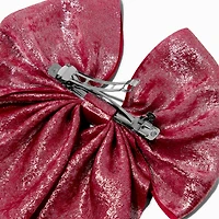 Pink Satin Hair Bow Clip