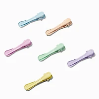 Claire's Club Pastel Loop Hair Clips - 6 Pack
