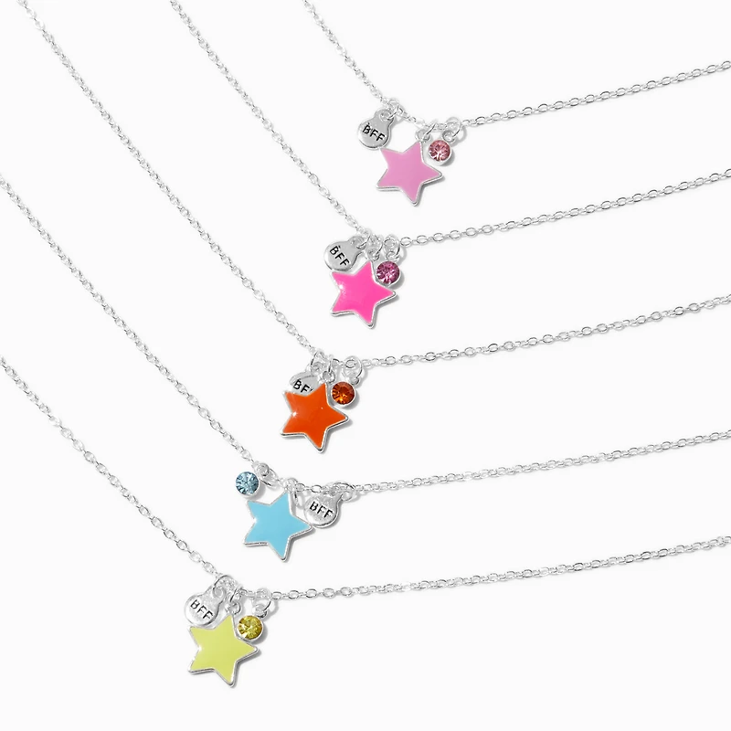 Best Friends Five Star Pendant Necklaces - 5 Pack 