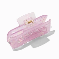 Iridescent Pink Rectangular Hair Claw