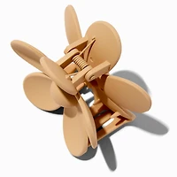 Matte Tan Flower Medium Hair Claw