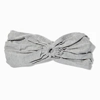 Gray Ruched Keyhole Headwrap