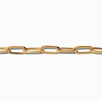 Gold-tone Large Paper Clip Chain Bracelet