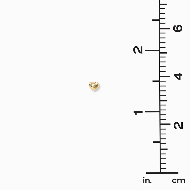 C LUXE by Claire's 18kt Gold Plated Heart Stud Earrings