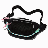 Black Nylon Cord Belt Bag