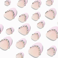Gem French Tip Stiletto Press On Vegan Faux Nail Set