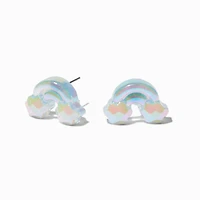 Holographic Rainbow Stud Earrings