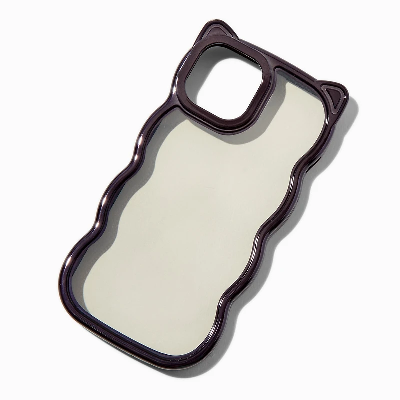 Black Cat Trim Wavy Phone Case - Fits iPhone® 13/14/15