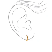 C LUXE by Claire's 18kt Gold Plated 10mm Hoop Earrings