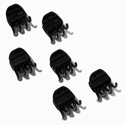 Black Mini Hair Claws - 6 Pack