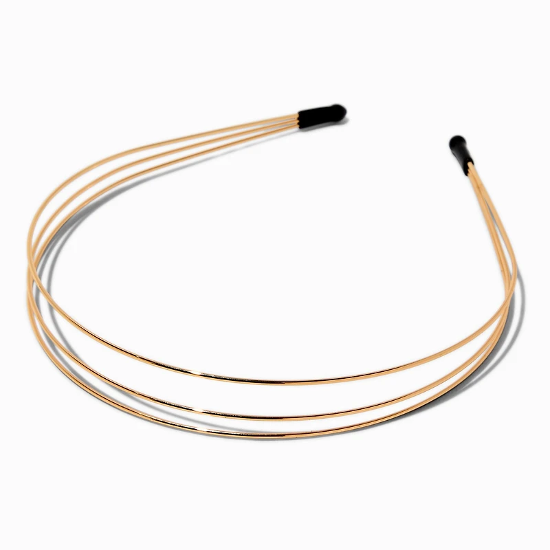 Triple Row Thin Gold Headband