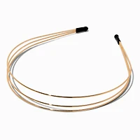 Triple Row Thin Gold Headband
