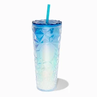 Blue Ombré Faceted Tumbler