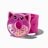 Pink Cat & Shaker Donut Slap Bracelet