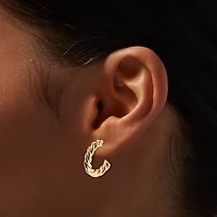 Gold-tone Rope 20mm Hoop Earrings