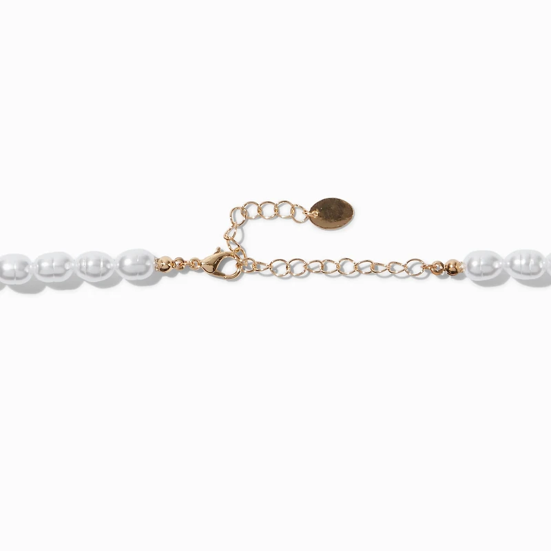 Pearl Conch Shell Pendant Choker Necklace