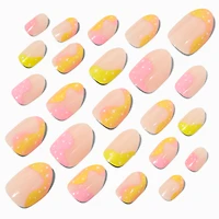 Pastel Swirl Stiletto Press On Vegan Faux Nail Set - 24 Pack