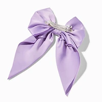 Lavender Satin Hair Bow Clip