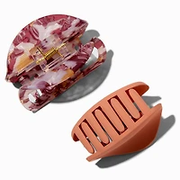Tortoiseshell Mauve Hair Claws - 2 Pack 