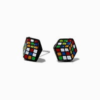 Puzzle Cube Stud Earrings