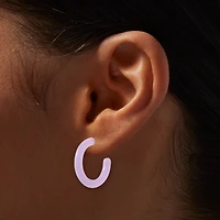 Purple Hoops Earring Stackables Set - 3 Pack