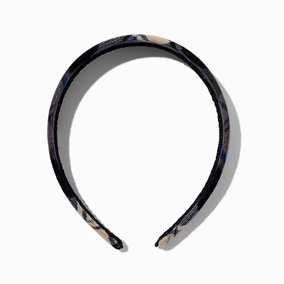 Black Plaid Headband