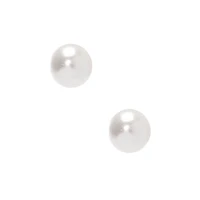 C LUXE by Claire's Sterling Silver 4mm Glass Pearl Stud Earrings