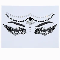 Black & Clear Curtain Forehead Gems