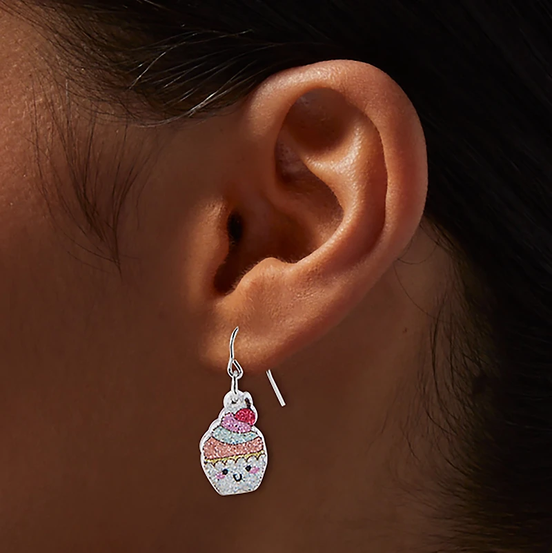 Sparkle Cupcake Drop Earrings
