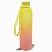 Yellow & Orange Ombré Floral Water Bottle