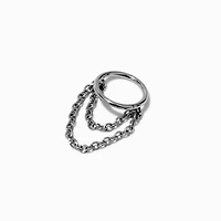 Silver-tone Chain 18G Cartilage Hoop Earrings 