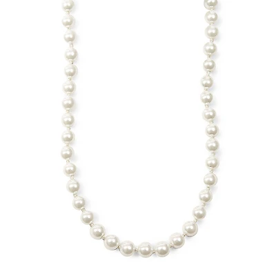 Classic 8mm White Pearl Necklace