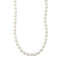Classic 8mm White Pearl Necklace